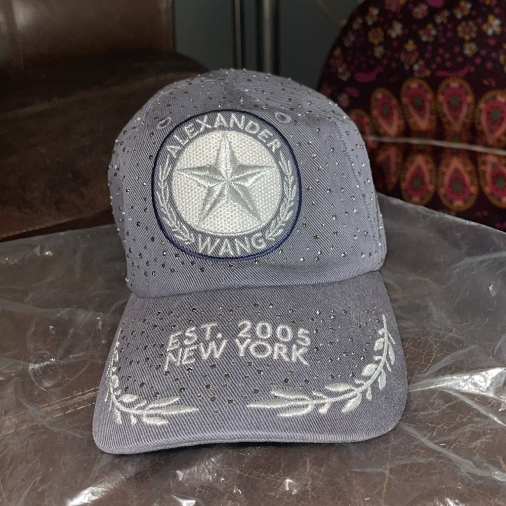 Alexander Wang Charcoal Embellished Cap